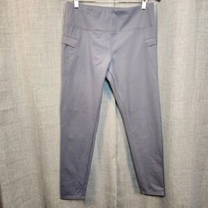 Layer 8 Thermal Fleece Lined Leggings Women's XL Light Purple Pockets Qwick-Dry